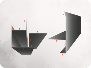 angle sortant | pliage de finition