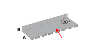 faitière en bandeau crantée