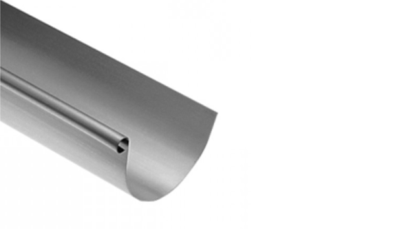 Profil gouttière demi-ronde de 25 en zinc, L. 4 m - Brico Dépôt