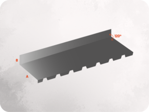 faitière en bandeau crantée