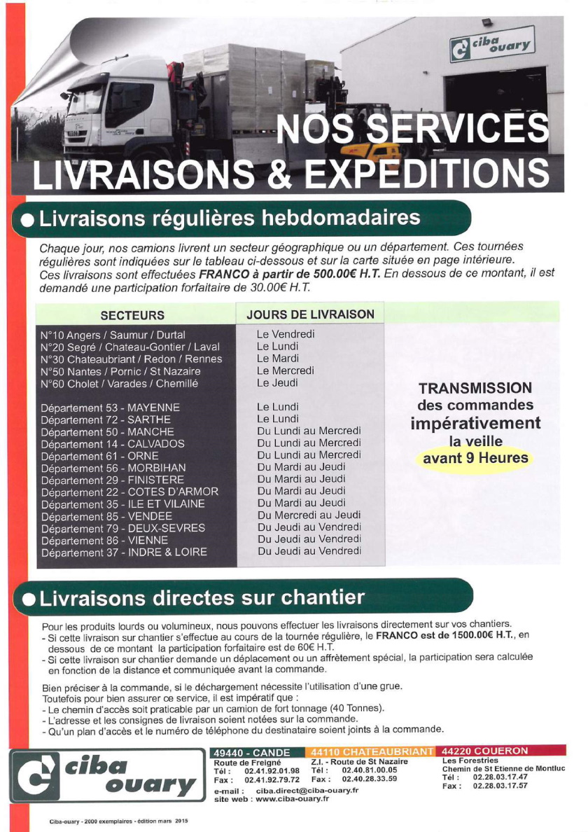 ciba ouary livraiosn expediotion