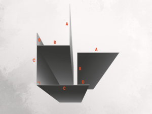 angle sortant avec recouvrement double asrd